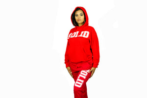 “Solid” Red/White Sweatsuit