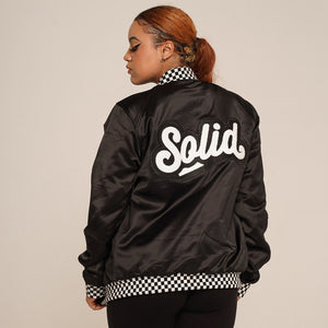 Solid signature bomber unisex