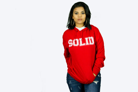 "Solid" Red Lightweight Hoodie