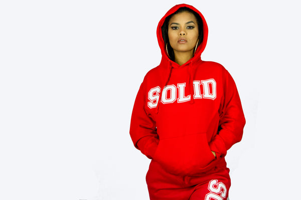 “Solid” Red/White Sweatsuit