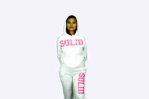 "Solid" White/Pink Sweatsuit